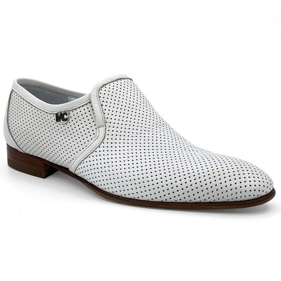 Туфли Mirko Ciccioli кожаные перфорированные белые - фото 2, 
