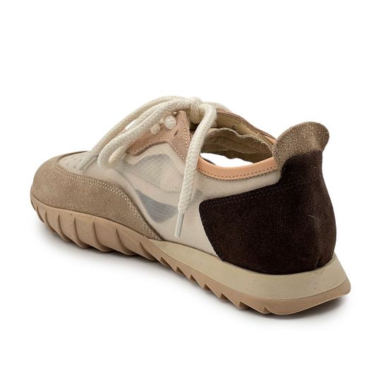 Кроссовки женские NILA NILA кожа/замша бежевые/черные - фото 3, ET210-3038A NIL BEIGE