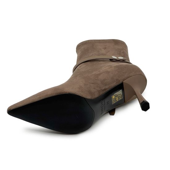 Ботильоны TUFFONI бежевые текстиль/кожа стрейч демисезонные - фото 4, 1425014TVL TUF BEIGE