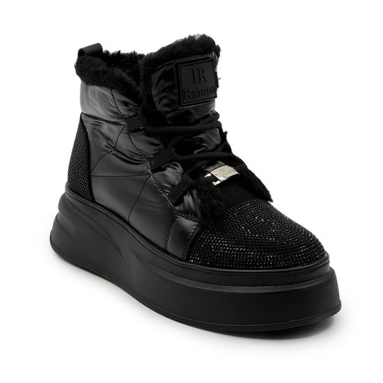 Ботинки Ilasio Renzoni черные кожа/текстиль на меху - фото 2, M254 IR NERO