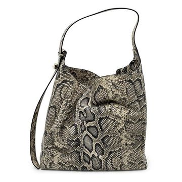 Сумка Loristella бежевая кожаная питон - фото 1, 3098PI LS PITONE