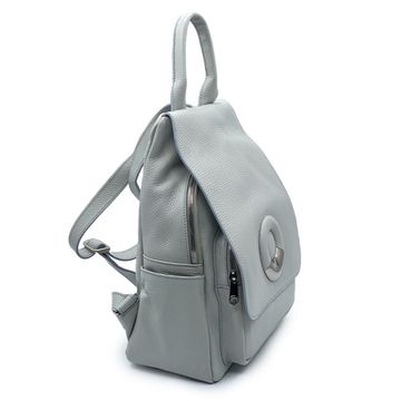 Рюкзак Di Gregorio светло-голубой кожаный - фото 2, 818 DG GHIACCIO