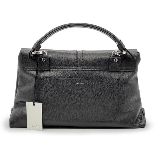 Сумка Loristella черная кожаная - фото 3,