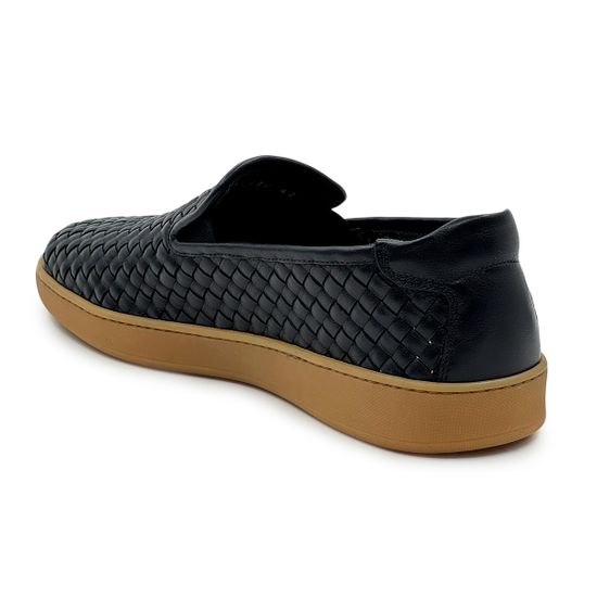 Слипоны Giampieronicola синие кожа плетеная - фото 3, H44557C GPN BLU