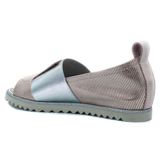 Слипоны Cover пудровые кожаные с открытым носом - фото 3, 