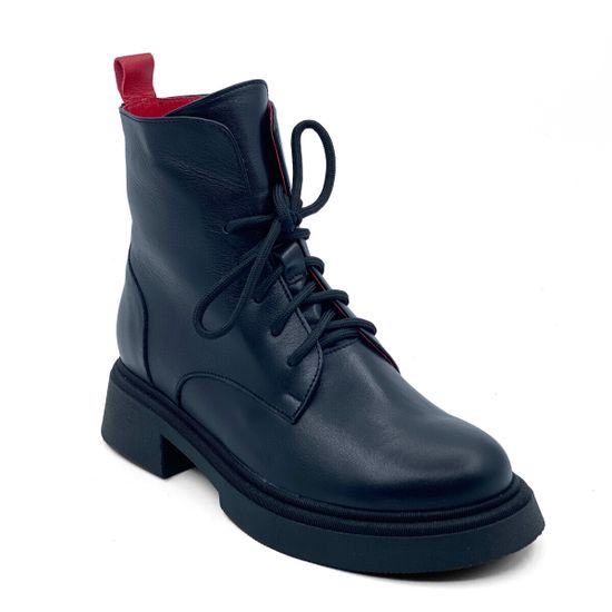 Ботинки CVCover черно-красные кожаные на байке - фото 2, 25119-1 COV