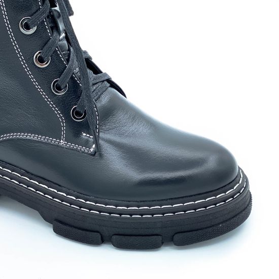 Ботинки Cover черные кожаные Байка - фото 6, 