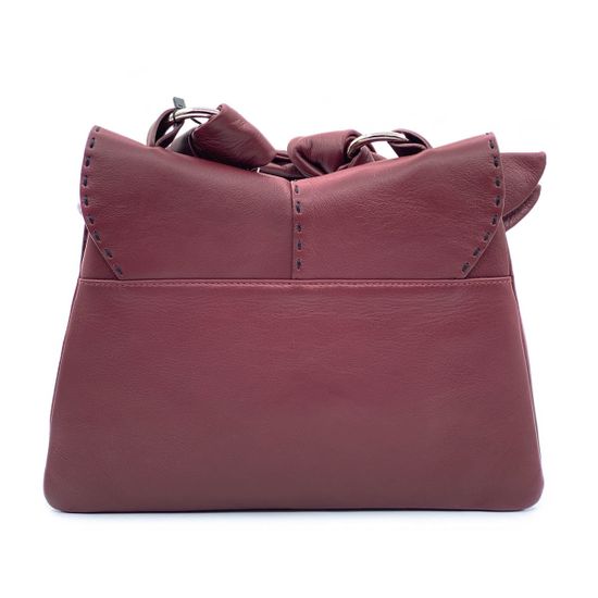 Сумка Renato Angi бордовая кожаная - фото 3, 