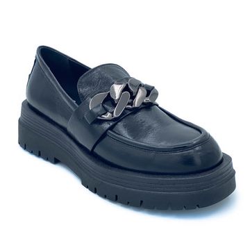 Лоферы 7AM черные кожаные - фото 2, AM21911 7AM NERO