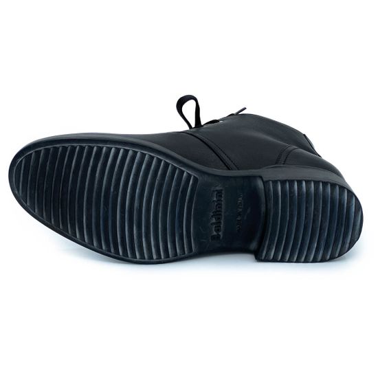 Ботинки Baldinini черные кожаные МЕХ - фото 4, 