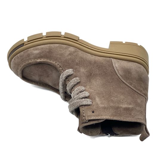 Ботинки Tiffi бежевые замшевые на шерсти - фото 5, A418 TI COCCO