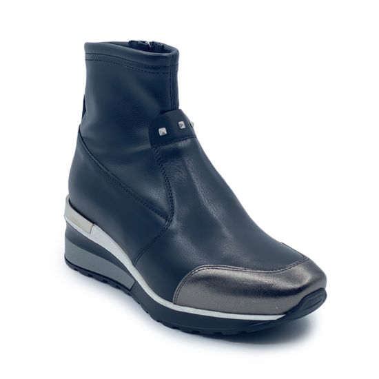 Ботинки Donna Soft черные кожаные демисезонные - фото 2, DS1621 DS