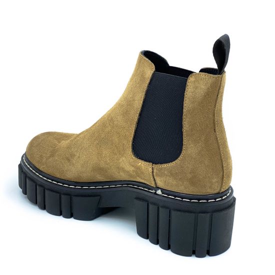 Ботинки Mimmu бежевые замшевые демисезонные - фото 3, E502E1 MIM CUOIO