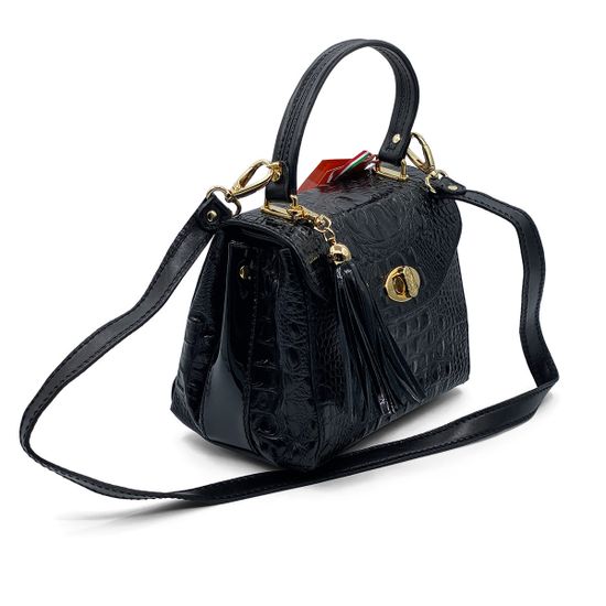 Сумка Marino Orlandi черная кожаная - фото 2, 