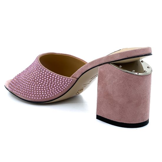 Сабо Gianni Renzi розовые замшевые - фото 3, RA1060B GR