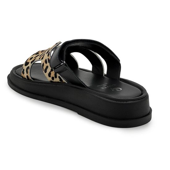 Сабо женские CVCOVER бежевые кожаные принт &quot;леопард&quot; - фото 3, 1623-28 COV LEO BEIGE