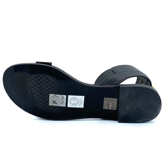 Босоножки Loretta Pettinari черные кожаные - фото 4, 4735 LP