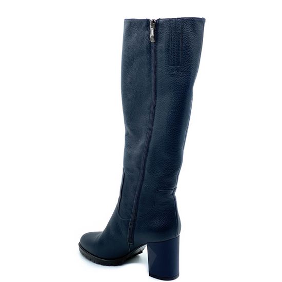 Сапоги Giorgio Piergentili синие кожаные МЕХ - фото 3, 