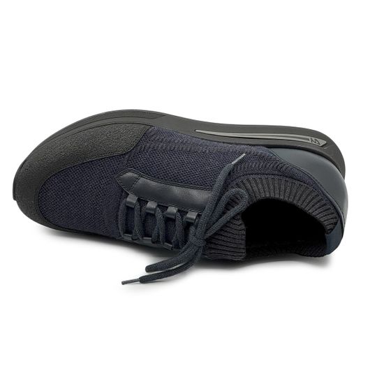 Кроссовки GIAMPIERONICOLA синие/черные кожа/текстиль на байке - фото 5, M393148A GPN BLU