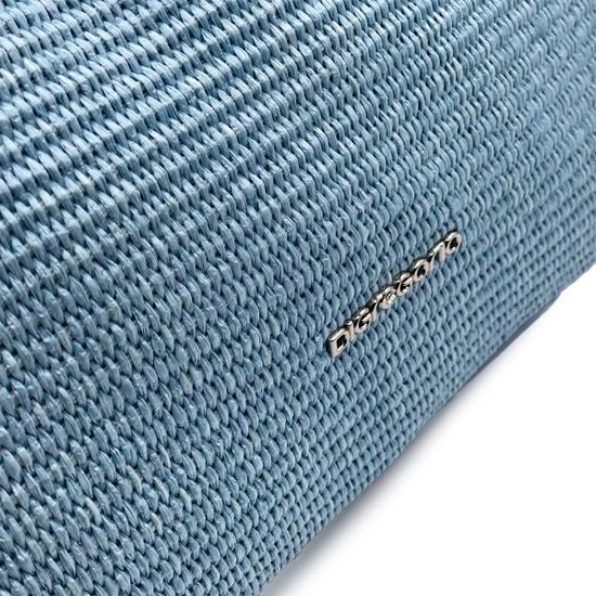 Сумка Di Gregorio кожа/текстиль голубая - фото 3, 3718 DG CELESTE