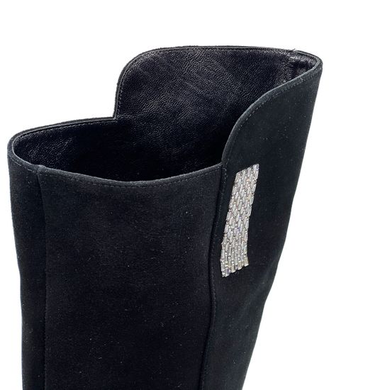 Ботфорты Rosso Nero черные замшевые демисезонные - фото 8, 4080 RN 50