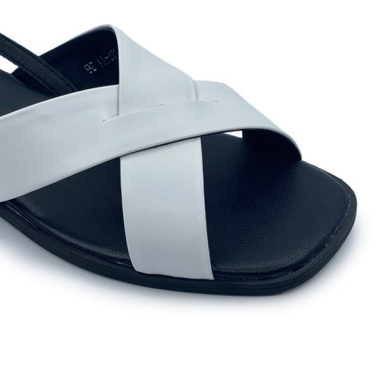 Босоножки CV COVER бело-черные кожаные - фото 6, 1337-11 COV