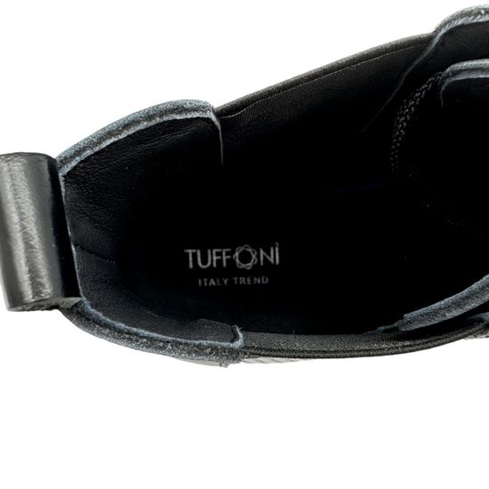 Ботинки TUFFONI черно-белые кожаные демисезонные - фото 8, 2424032LL TUF