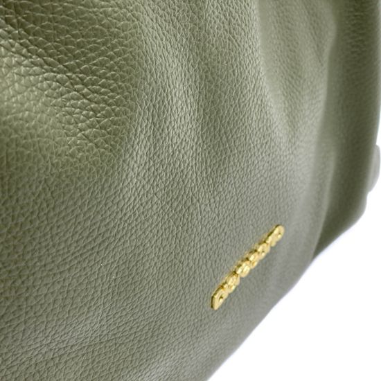 Сумка Di Gregorio зеленая кожаная - фото 5, 