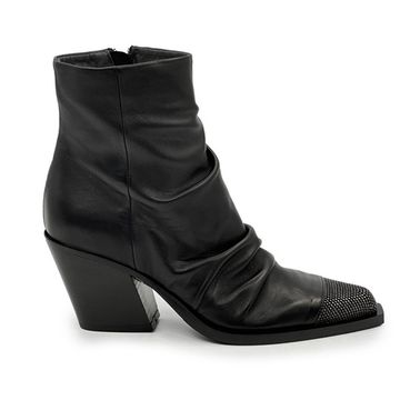 Ботинки казаки FRU.IT черные кожаные демисезонные - фото 1, 8852 FR