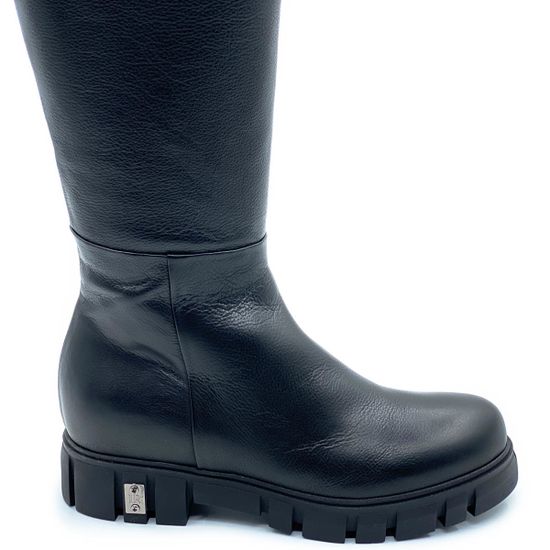 Сапоги Ilasio Renzoni черные кожаные Байка - фото 4, 