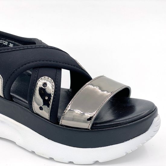 Сандалии Santini серебряно-черные - фото 6, 