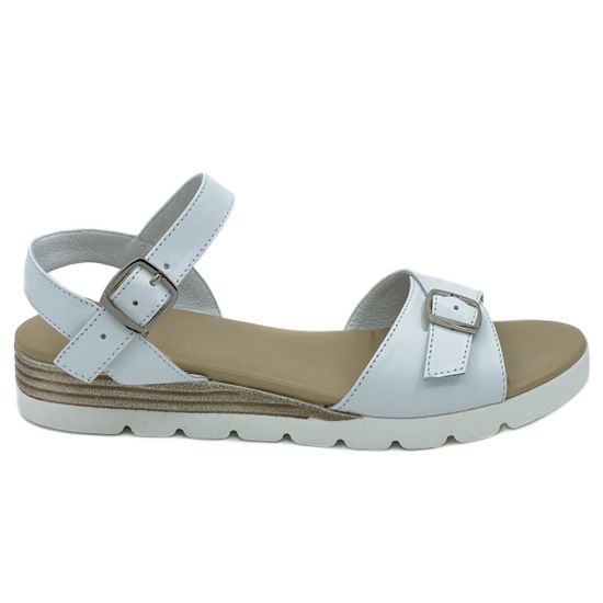 Босоножки Cover белые кожаные - фото 1, 5998 COV