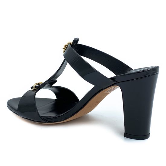 Сабо Baldinini черные из лакированной кожи - фото 3, 398135 BAL