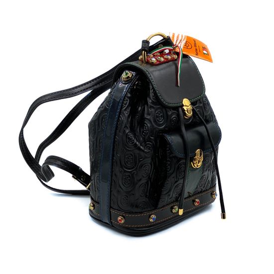 Рюкзак Marino Orlandi черный кожаный - фото 2, 