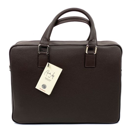 Портфель Renato Angi коричневый кожаный - фото 2, 