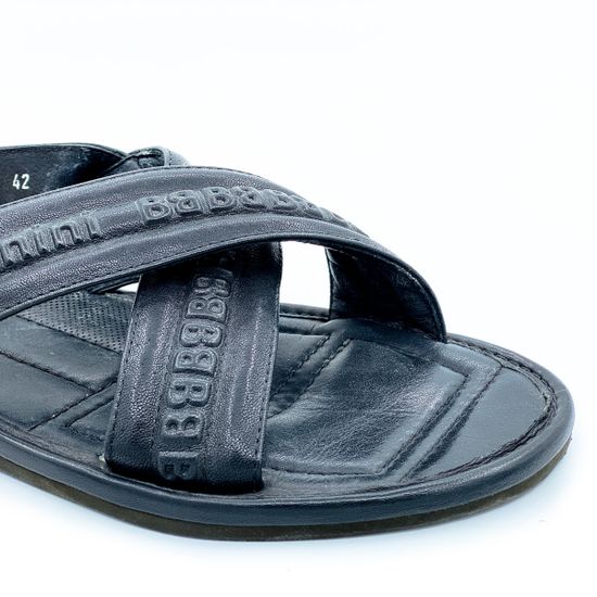 Сандалии Baldinini черные кожаные - фото 6, 