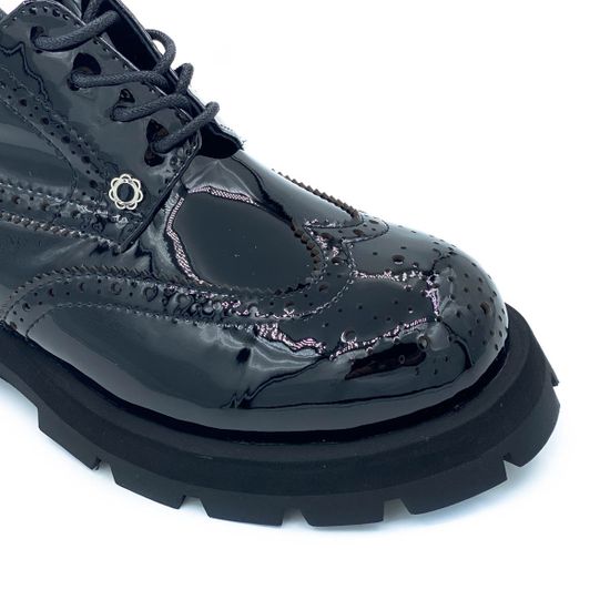 Полуботинки Tuffoni черные из лакированной кожи демисезонные - фото 6, 3522039PL TUF