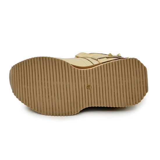 Кроссовки NILA&NILA бежевые кожаные на меху - фото 4, NO6466M NIL BEIGE