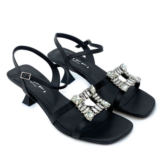 Босоножки Tiffi черные кожаные - фото 7, J730/50 TI NERO