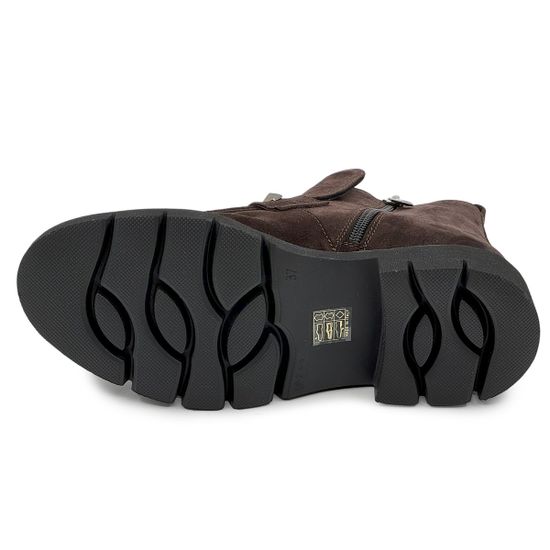 Ботинки Donna Soft коричневые замшевые на меху - фото 4, DS2449M DS MORO