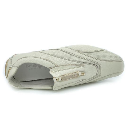 Слипоны Baldinini белые кожаные - фото 5, 