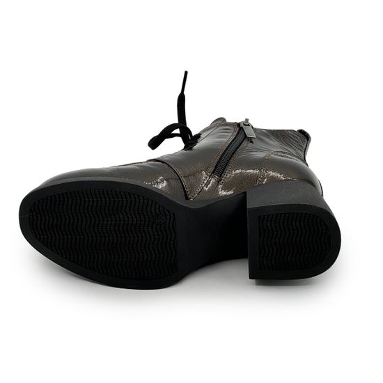 Ботинки Donna Soft коричневые лакированные на меху - фото 4, DS2207M DS PEPPER