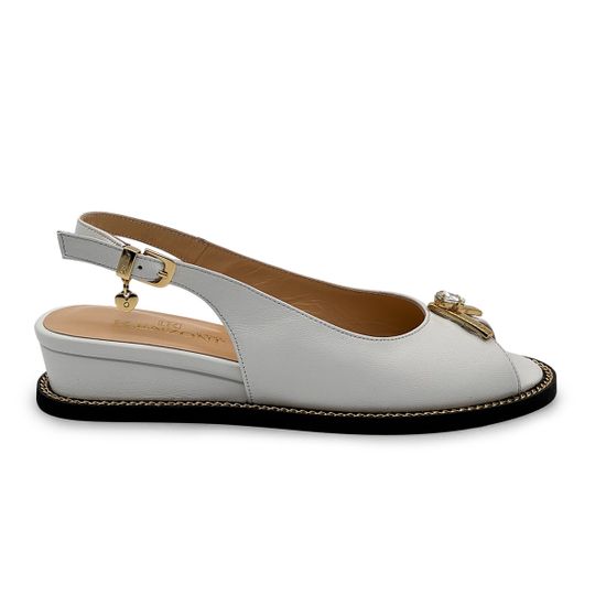 Босоножки ilasio Renzoni белые кожаные - фото 1, 