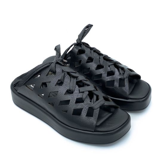 Сабо Donna Soft черные кожаные - фото 6, MOT2036 MOT