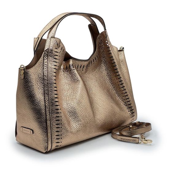 Сумка Loristella золотая кожаная - фото 2, 