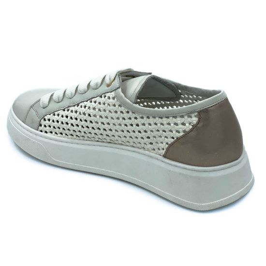 Кеды Donna Soft белые кожаные со сквозной перфорацией - фото 3, 