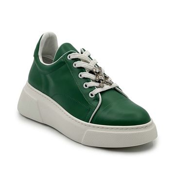 Кеды CV COVER зеленые кожаные демисезонные - фото 2, 456-02 COV VERDE