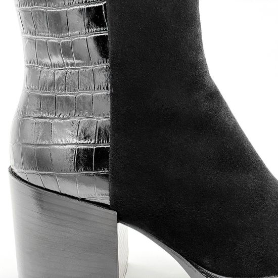 Ботинки Cover черные замша/кожа МЕХ - фото 5, 751917-2 COV