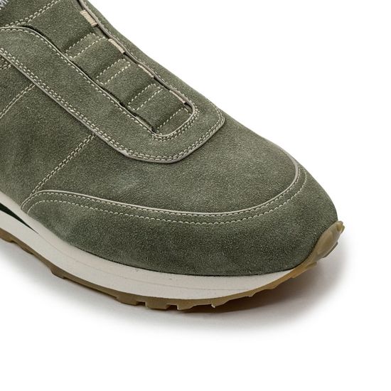 Кроссовки GIAMPIERONICOLA зеленые замшевые демисезонные - фото 6, 45602B GPN VERDE