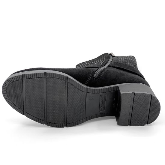 Ботинки Cover черные замшевые МЕХ - фото 4, 